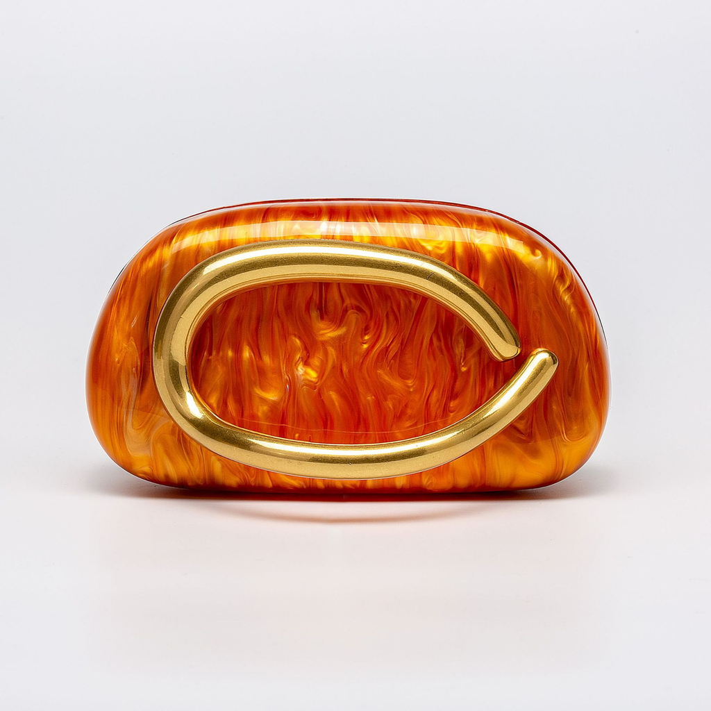 Karleedress Trendy Chain Metal Handle Evening Handbag