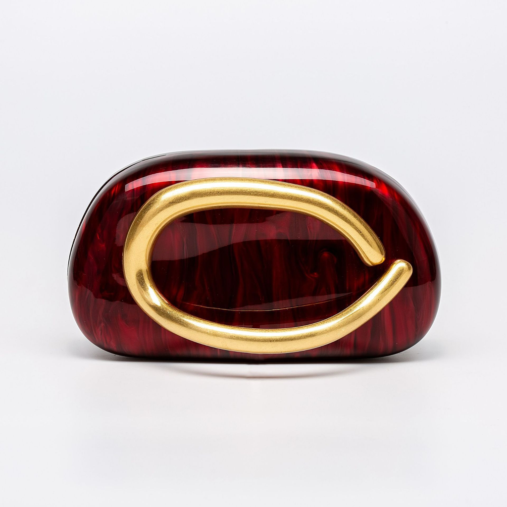 Karleedress Trendy Chain Metal Handle Evening Handbag