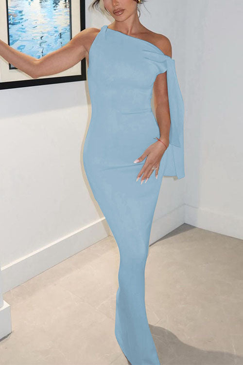 Karleedress Elegant Sleeveless Tie Shoulder Bodycon Maxi Dress