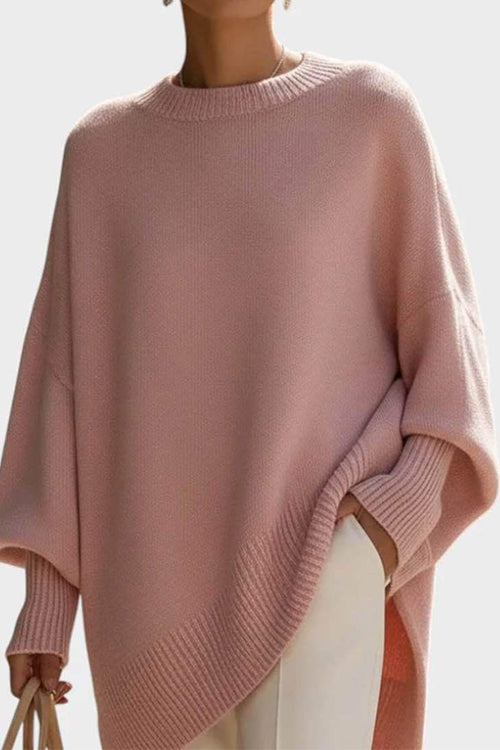 Karleedress Crewneck Drop Shoulder Slouchy Pullover Sweater