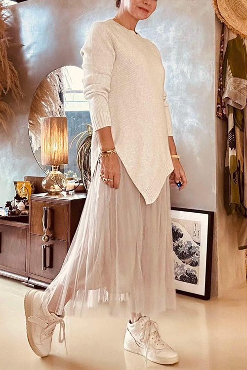 U Neck Sleeveless Splice Pleated Maxi Dress