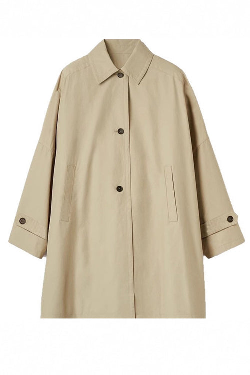 Karleedress Lapel Single Breasted Pocketed Oversized Coat