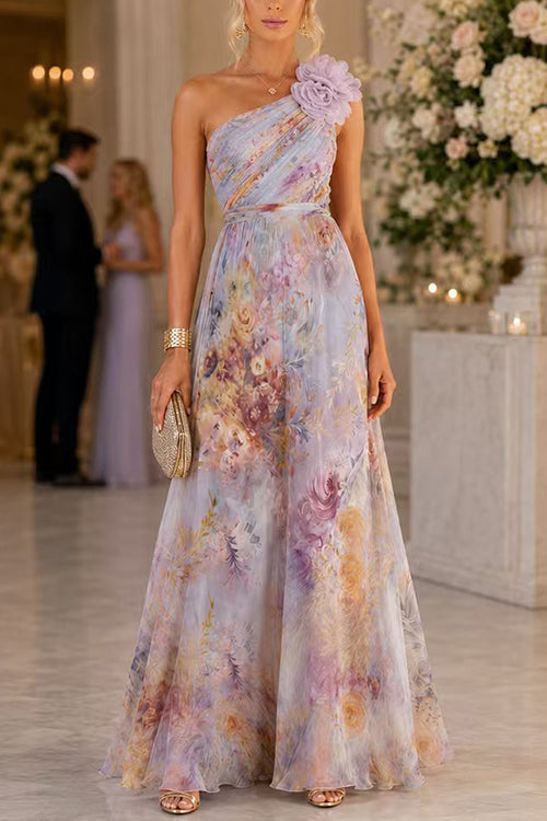Karleedress Sleeveless High Waist Floral Print Maxi Dress