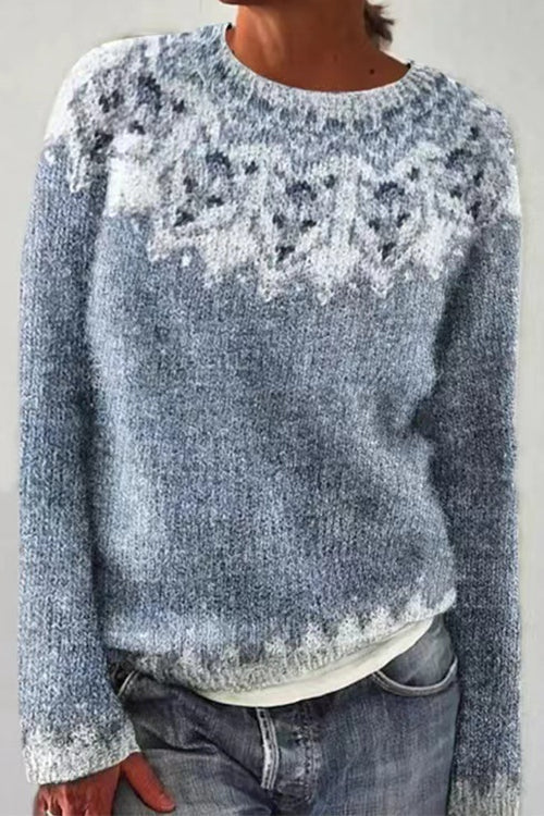 Karleedress Round Neck Unique Pattern Casual Sweater(in 6 Patterns)