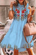 Karleedress Chic Floral Printed Ruffle Tiered Sleeveless Dress