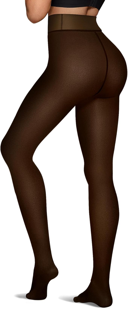 Karleedress High Waist Fleece Lined Winter Thermal Pantyhose