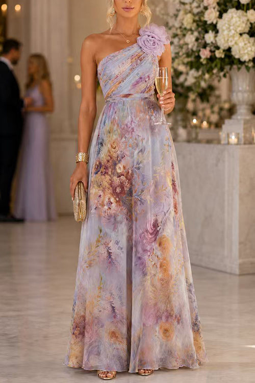 Karleedress Sleeveless High Waist Floral Print Maxi Dress