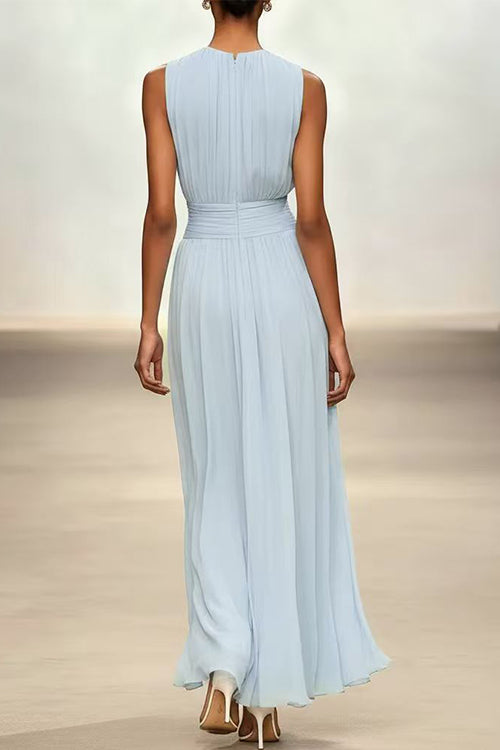 Karleedress Crewneck Sleeveless High Waist Maxi Dress