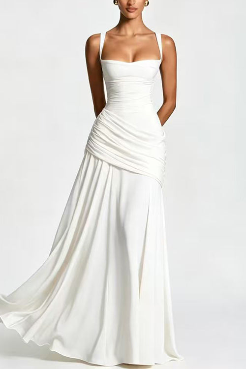 Karleedress Sleeveless Back Criss Cross Swing Maxi Dress