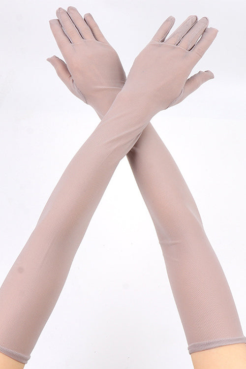 Karleedress Over Elbow Length Lace Sheer Gloves
