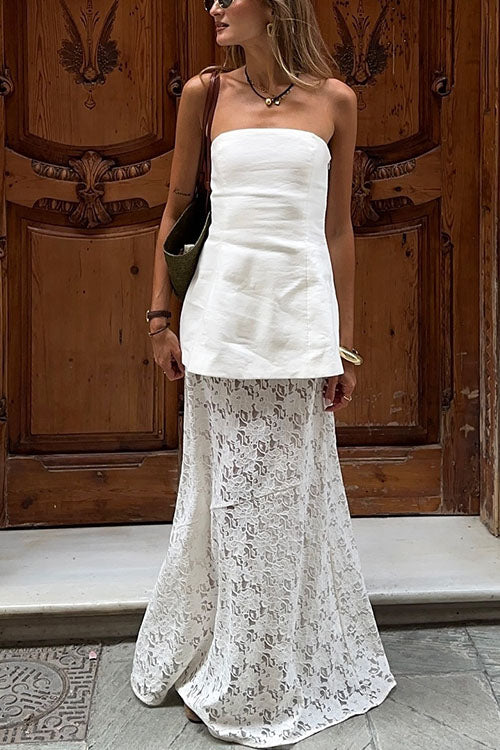 Karleedress Chicest Strapless Tube Solid Top