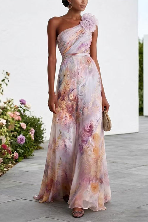 Karleedress Sleeveless High Waist Floral Print Maxi Dress
