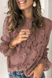 Karleedress Floral Lace Hollow Out Bell Sleeves Tops