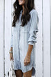 Karleedress Long Sleeve Hot Sale Denim Shirt Dress ( 4 Colors)