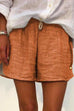 Karleedress Drawstring Elastic Waist Stripes Wide Leg Shorts