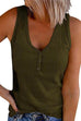 KD Solid V Neck Buttons Sleeveless Top