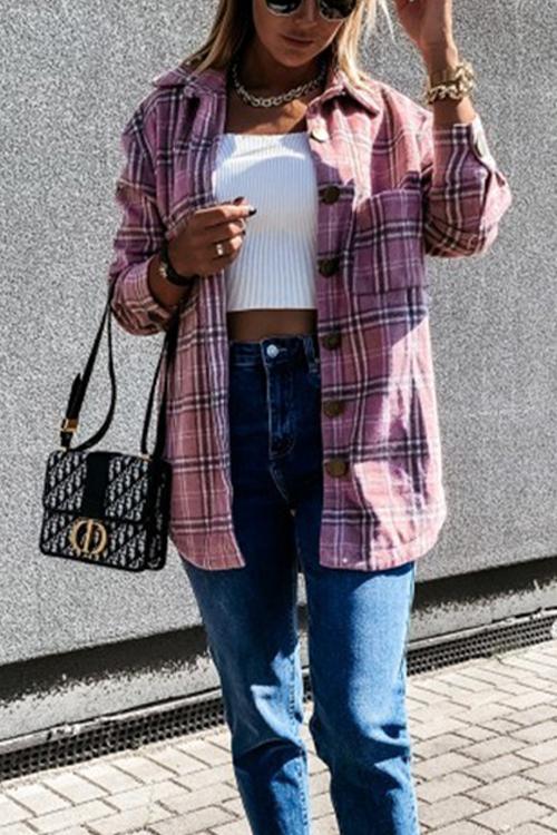 Karleedress Classic Button Down Boyfriend Plaid Shirts