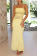 Karleedress Spaghetti Strap Cut Out Waist Splice Maxi Dress