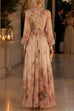 Karleedress Puff Long Sleeves High Waist Floral Print Maxi Dress