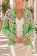 Karleedress Button Down Printed Sweater Cardigan