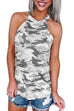 Karleedress Halter Sleeveless Camo Tops