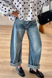 Vintage Pocketed Wide Leg Denim Pants