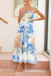 Karleedress Pocketed Side Slit Printed Maxi Cami Dress