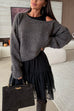 Chic One Shoulder Long Sleeves Pullover Sweater