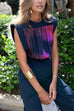 Crewneck Sleeveless Printed Straight Leg Jumpsuit