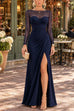Karleedress Mesh Long Sleeve Ruched Slit Maxi Dress (A)