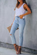 Karleedress High Rise Distressed Ripped Skinny Jeans