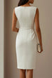Karleedress Sleeveless Bow Knot Waist Pencil Dress