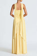 Karleedress Strapless Back Lace-up High Slit Splice Maxi Dress