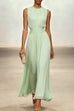 Karleedress Crewneck Sleeveless High Waist Maxi Dress