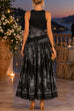 Karleedress Crewneck Sleeveless Printed Flowy Maxi Dress