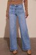 Karleedress Chic Straight Wide Leg Denim Pants