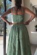 Karleedress Embroidery Crop Cami Top and Elastic Waist Swing Maxi Skirt Set