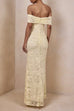 Off Shoulder Lace Mermaid Maxi Dress