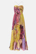 Spaghetti Strap Waisted Floral Print Swing Maxi Dress