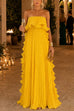 Karleedress Strapless Tube Ruffle Pleated Swing Maxi Dress