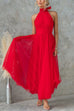 Karleedress Bow Knot Halter Open Back Tulle Maxi Dress