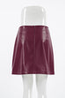 Karleedress High Rise Faux Leather A-line Mini Skirt