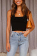 Karleedress Square Collar Slim Crop Tank Top