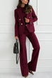 High Waist Straight Leg Tailored Suit Pants