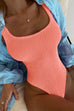 Karleedress Low Back High Cut Crinkle One Piece Swimsuit