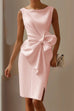Karleedress Sleeveless Bow Knot Waist Pencil Dress