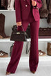 High Waist Straight Leg Tailored Suit Pants