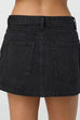 Karleedress One Button Pocketed Denim Mini Skirt