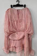 Karleedress Lantern Long Sleeves Draped Ruffle Layered Mini Dress with Shorts