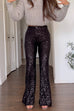 Karleedress High Rise Sequin Bell Bottom Pants
